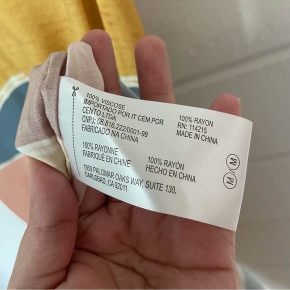 Vix by Paula Hermanny Guadalupe Milos Long Maxi Striped Multicolor Dress Medium - Picture 12 of 12